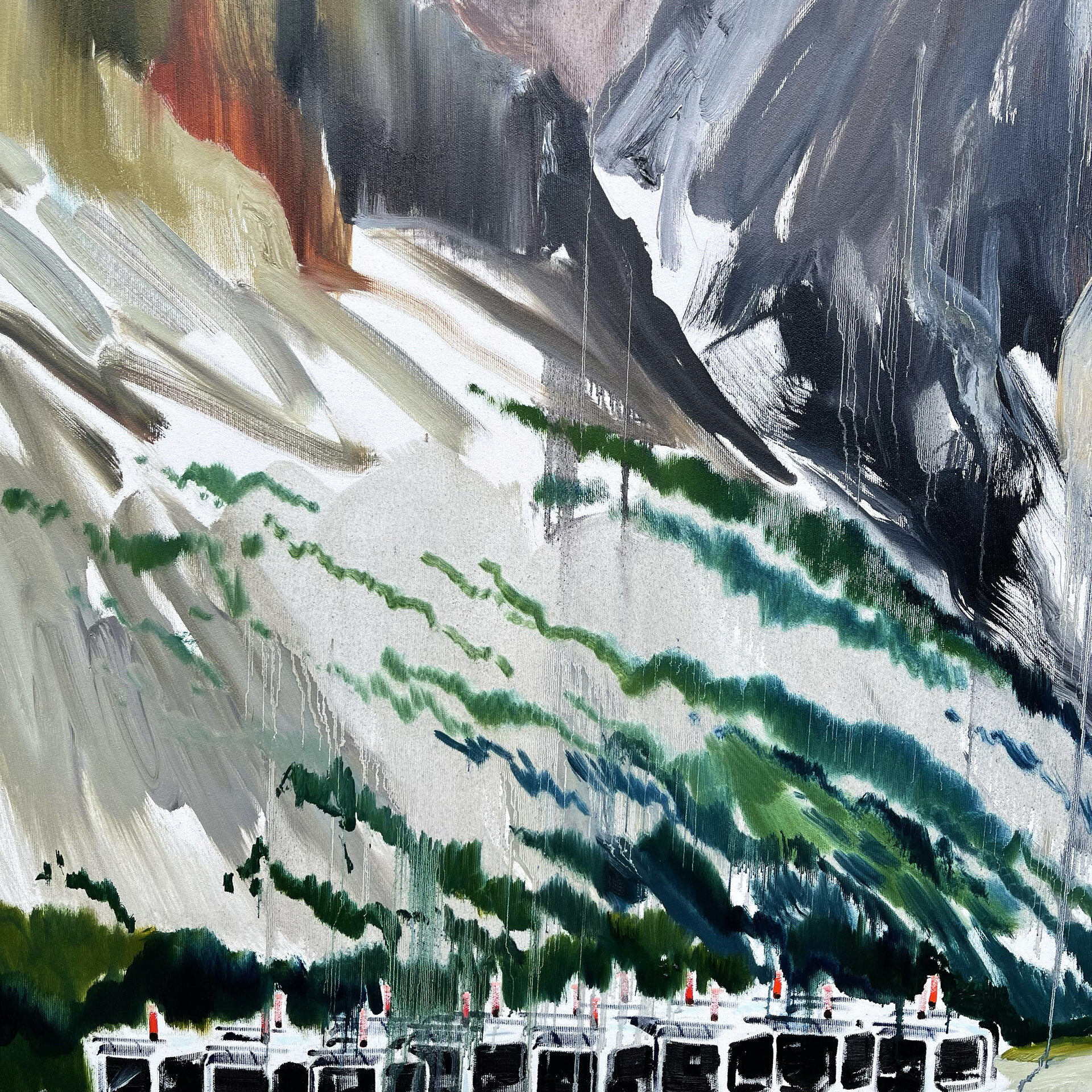 “Grands Montets”, 140 x 120 cm, oil on canvas, 2022