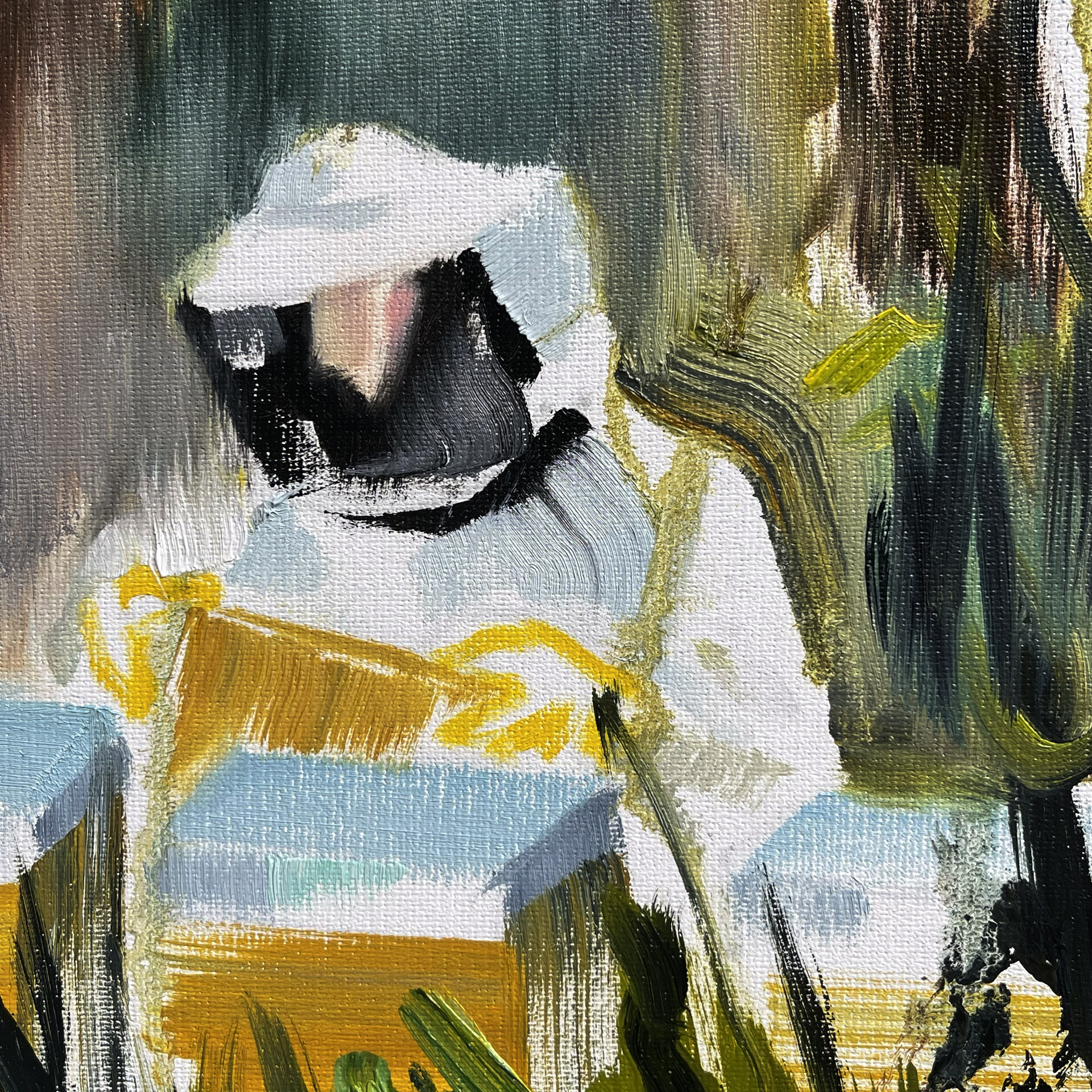 "Beekeepers", oil on canvas, 45,5 x 38 cm,  2022