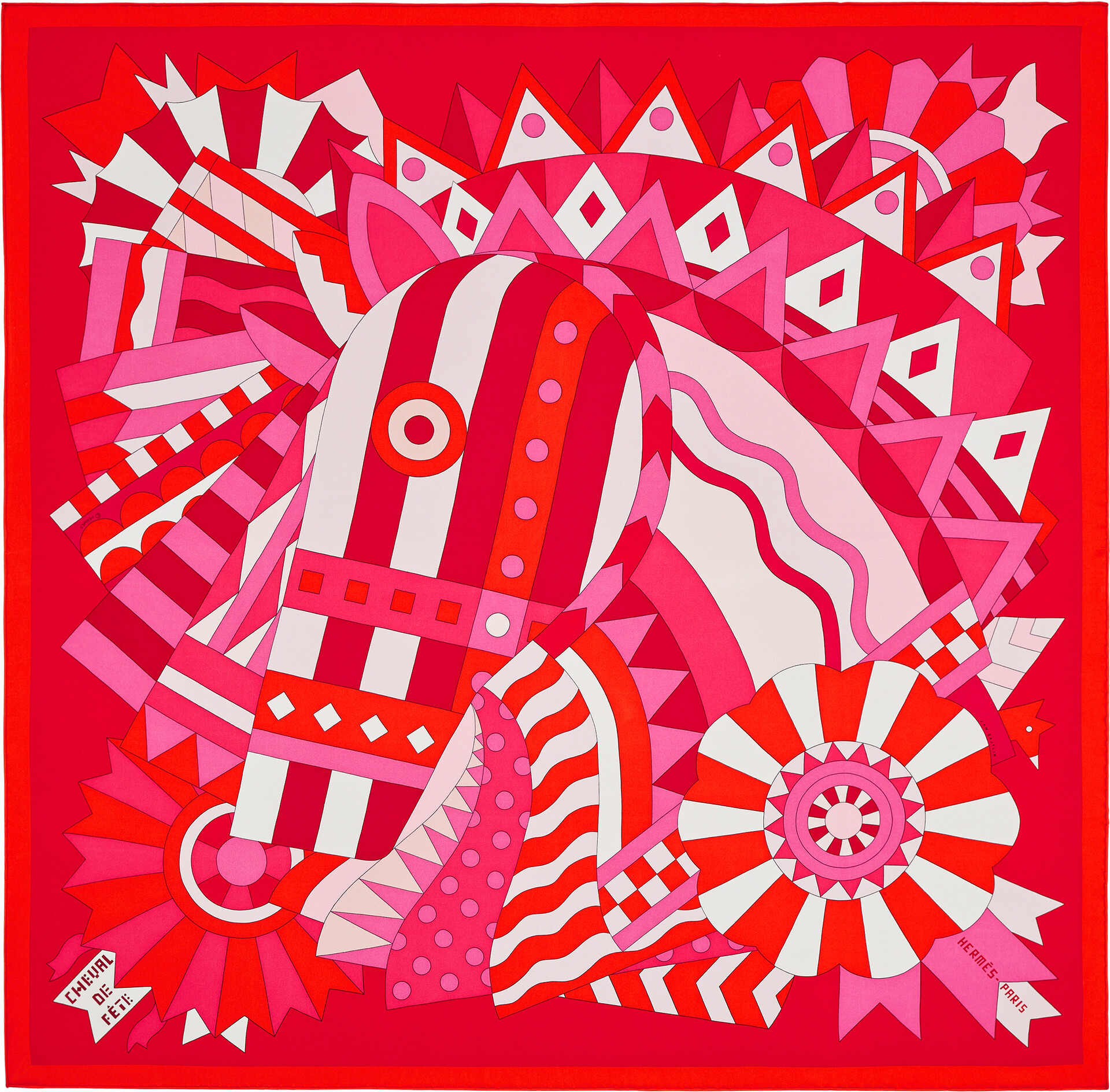 “Cheval de fête” Hermès women’s scarf, 90 x 90 cm, silk