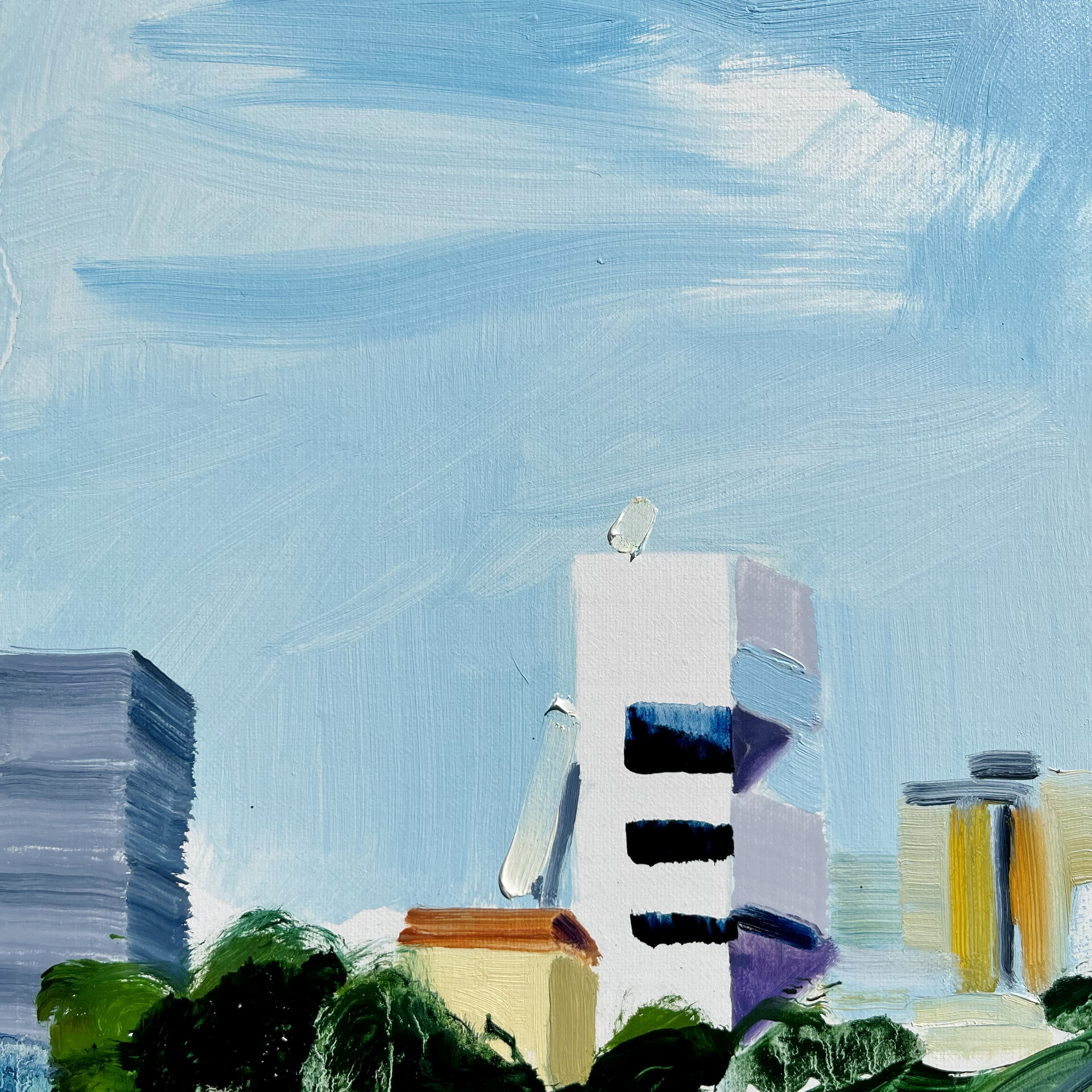 "Fondazione Prada" oil on canvas 36 x 27 cm, 2022