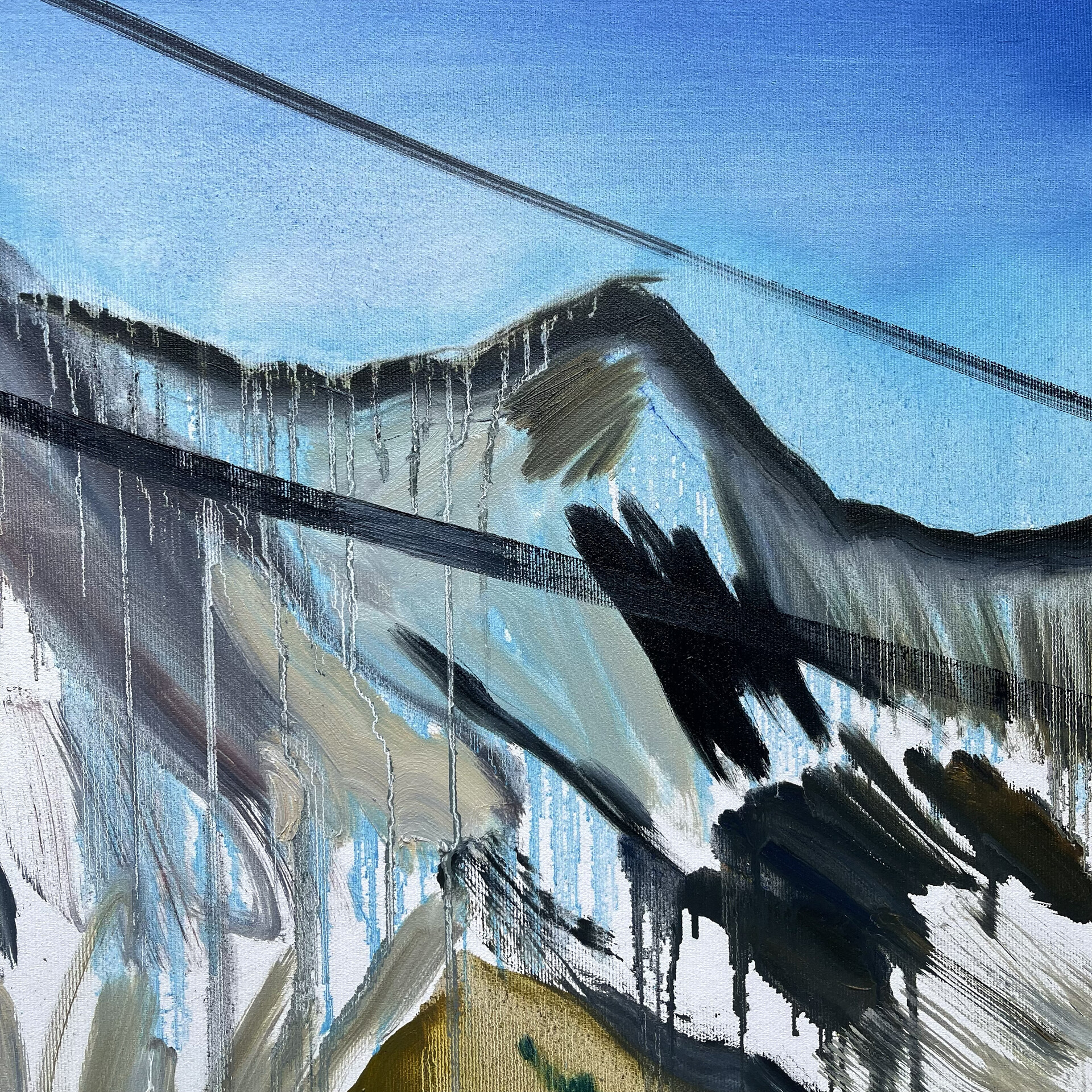 “Grands Montets”, 140 x 120 cm, oil on canvas, 2022