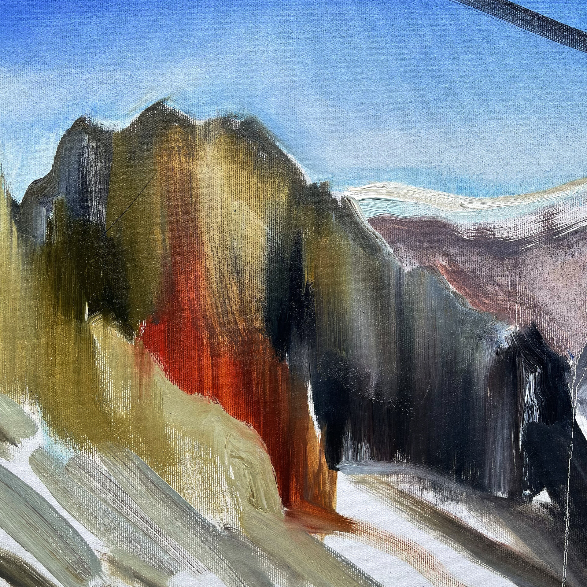 “Grands Montets”, 140 x 120 cm, oil on canvas, 2022