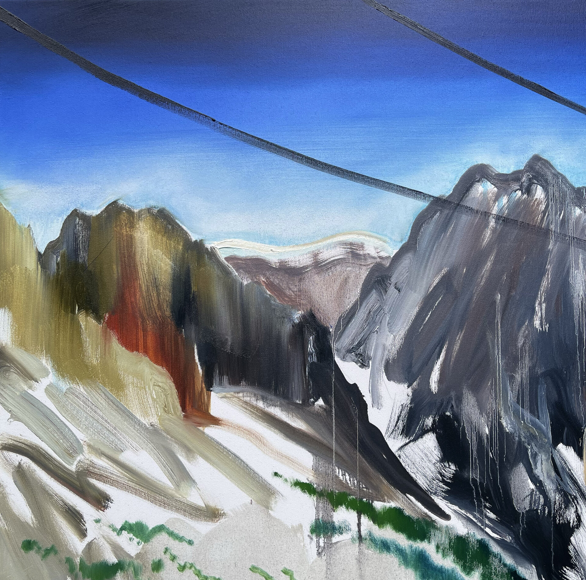 “Grands Montets”, 140 x 120 cm, oil on canvas, 2022