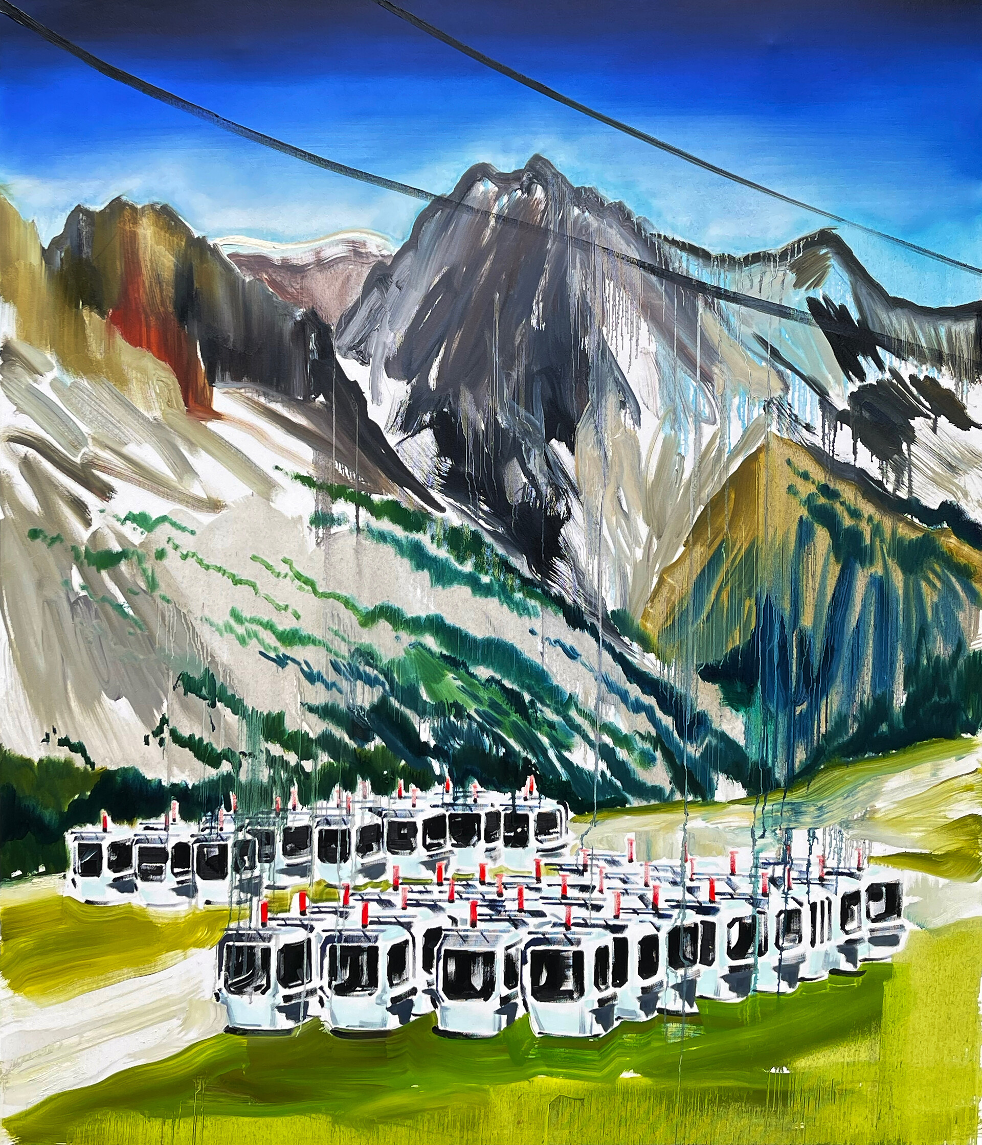 “Grands Montets”, 140 x 120 cm, oil on canvas, 2022