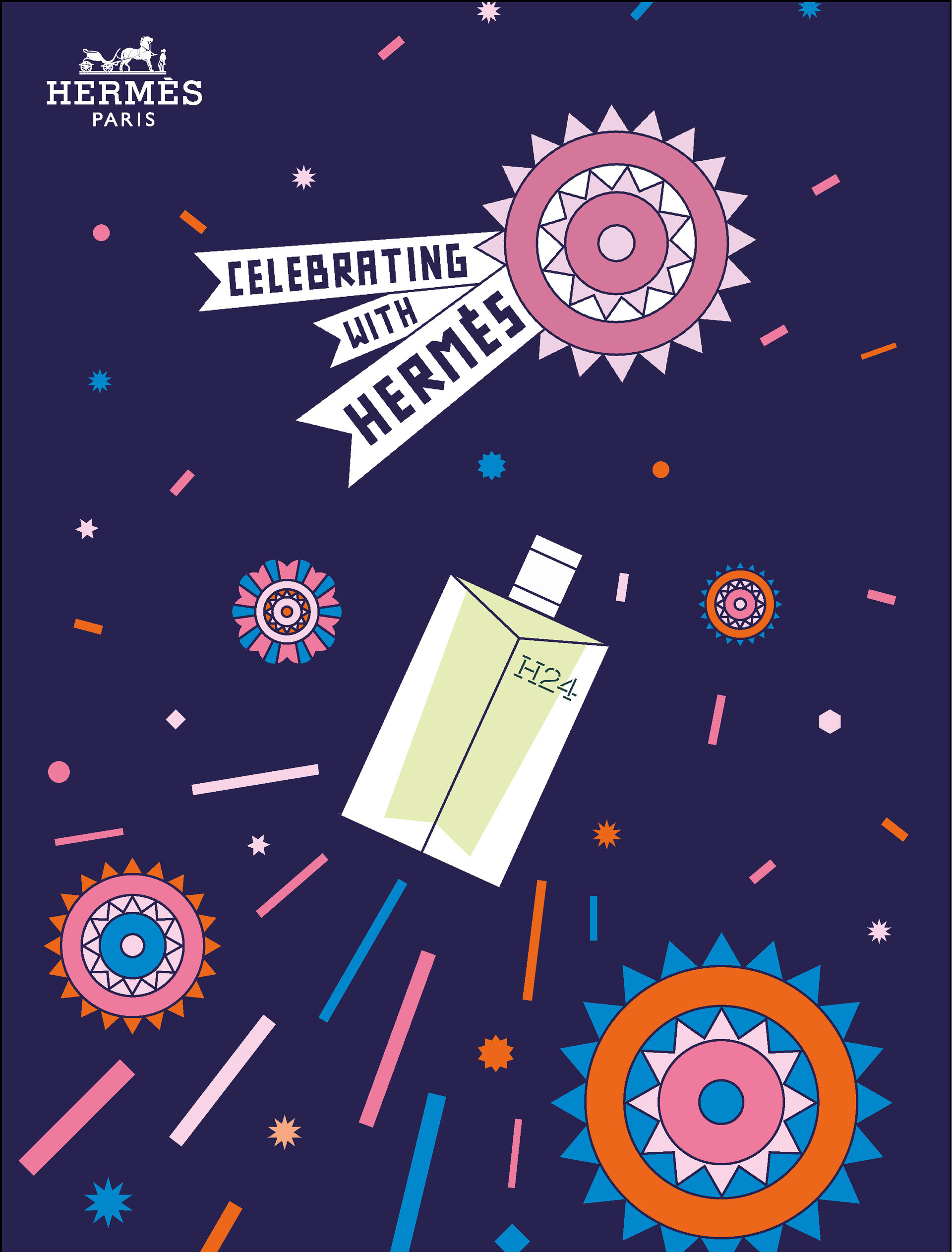 Celebrating with Hermès, perfume and beauty campaign, 2022